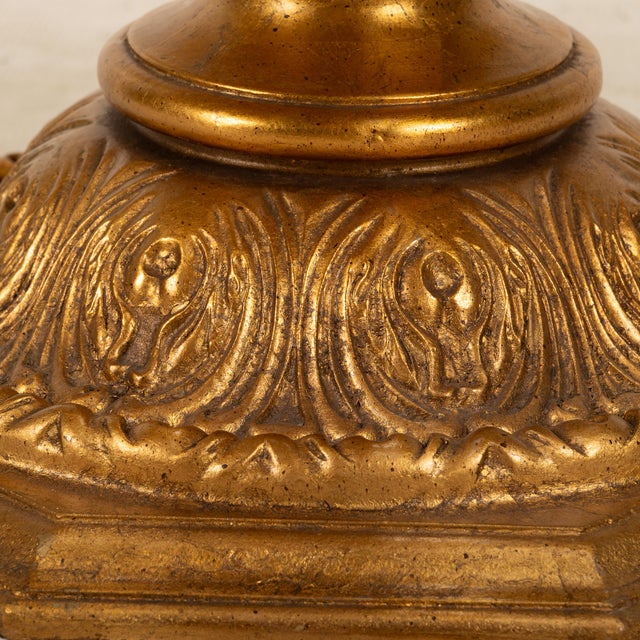 1970s Hollywood Regency Gilded Metal Flower Petal Coffee Table Mid Century For Sale - Image 9 of 12