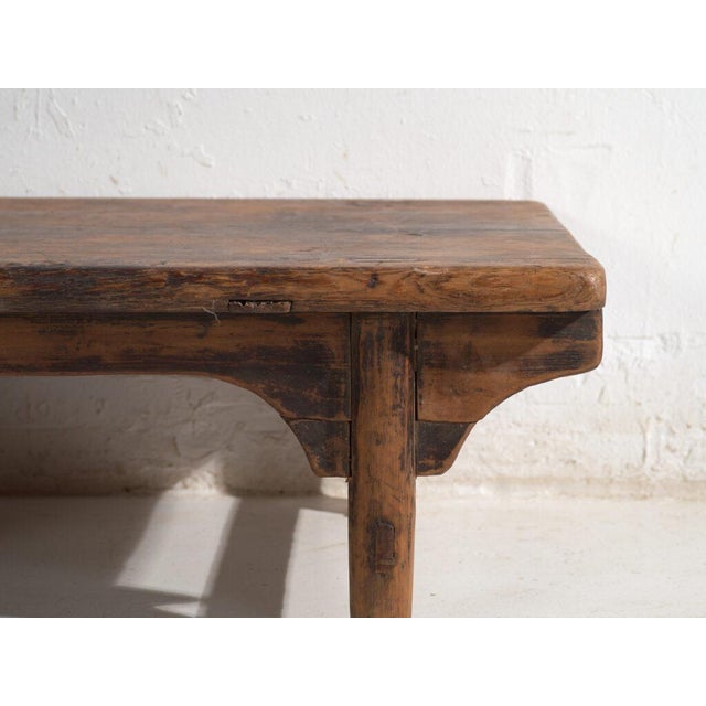 Low Antique Qing Dynasty Shanxi Kang Table in Pine For Sale - Image 6 of 9