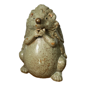 Hedgehog Figurine Vintage Ceramic Animal Statue Woodland Collectible