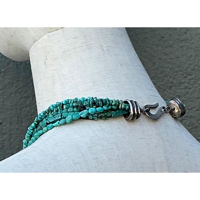 Vintage Turquoise Beaded Multi-Strand Necklace For Sale - Image 12 of 12
