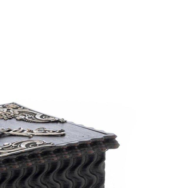 19th Century Cigarette Case in Fine Wood and Silver For Sale - Image 4 of 6