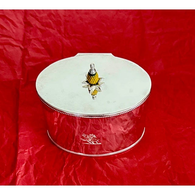 This is a reproduction of a Sheffield tea caddy. Originally from 1782. Created by Berndorf Lucerne in 1995 for the Nestlé...