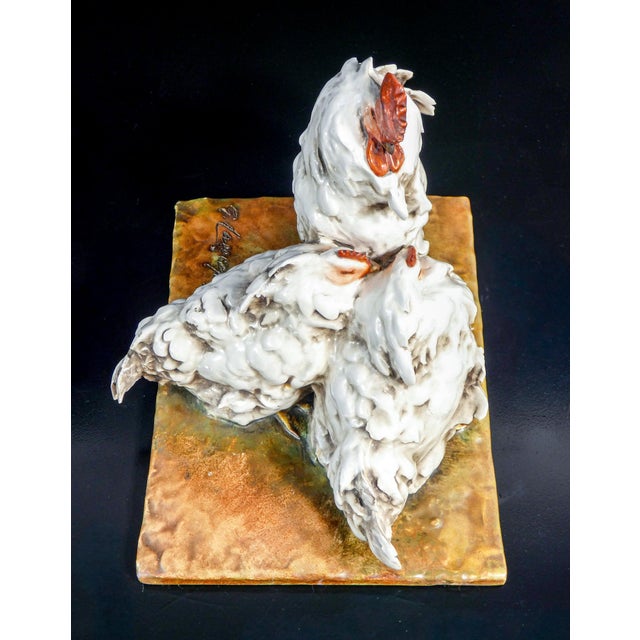 Rooster and Hens Sculpture by G. Cacciapuoti For Sale - Image 15 of 18