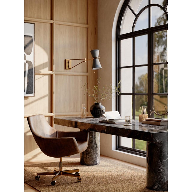 Inspired by a vintage French mid-century find, the Gable Collection celebrates antique natural brass with rich character...