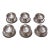 Vintage Silver-Plated Dessert Service – Set of 6 Pedestal Dessert Bowls With Serving Tray For Sale