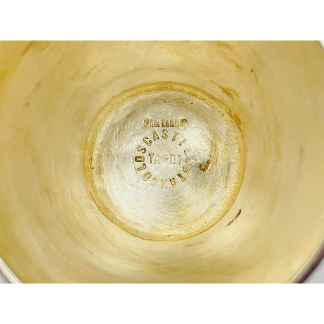 1970s Los Castillo Taxco Silver Plate & Stone Lizard Shot Glass, Mexican Silversmith For Sale - Image 18 of 18