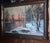 Capture the quiet, magical beauty of a winter evening with this stunning oil painting signed by the artist Cardi. The...