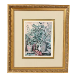 Paul Cezanne 'Potted Plants' Framed Print