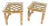 Pair Thick Bamboo Glass Top Rectangle Glass Top End Side Lamp Tables MINT For Sale