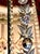 Wood Antique Venetian Opulent Murano Glass Mirror with Engravings and Beveled Edges, 1920s For Sale - Image 7 of 11
