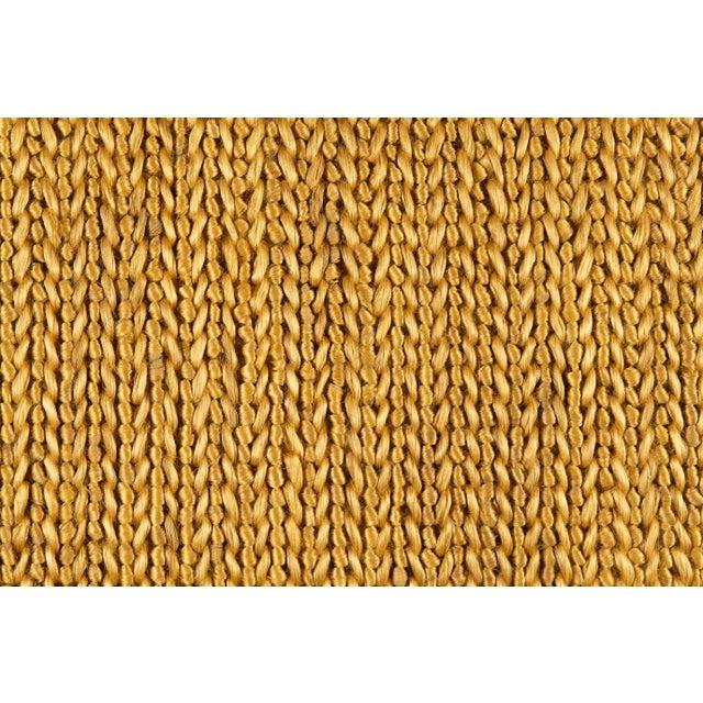 Part & Parcel Goods Jute Weave Rug, 8'x10', Mustard For Sale - Image 4 of 5