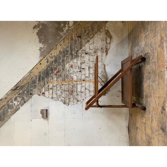 Folding Wooden Serving Cart, 1960s For Sale - Image 12 of 14