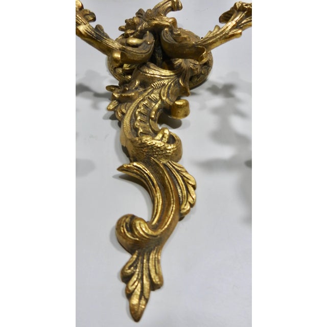 Art Deco French Bronze Wall Sconces With Electrified Candelabra - a Pair For Sale In Nashville - Image 6 of 11