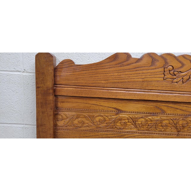 Wood Antique Victorian Eastlake High Back Full Size Double Bed For Sale - Image 7 of 10