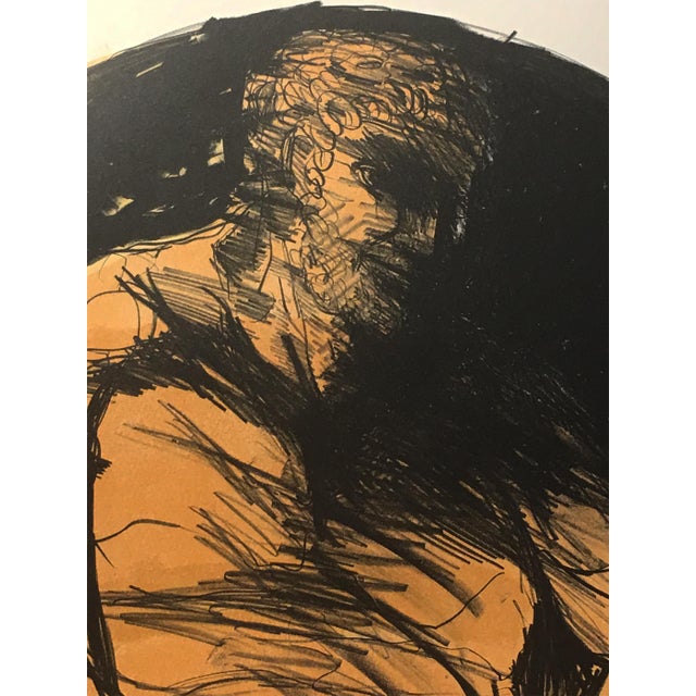 Leonard Baskin "Olympus - The Athelete for the Olympics" original 7-color lithograph, 1976 Edition 200 signed and numbered...