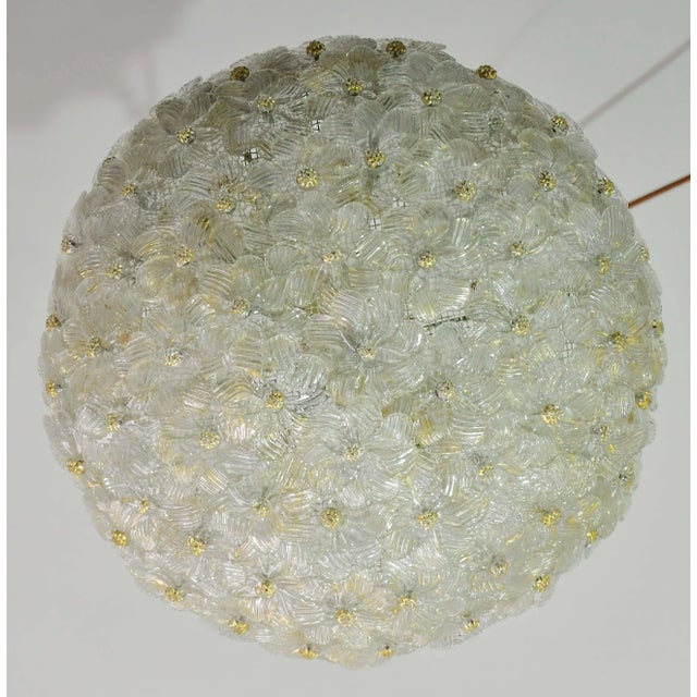 Murano Ceiling Light Flower by Seguso for Venini, Italy, 1960s For Sale - Image 14 of 16