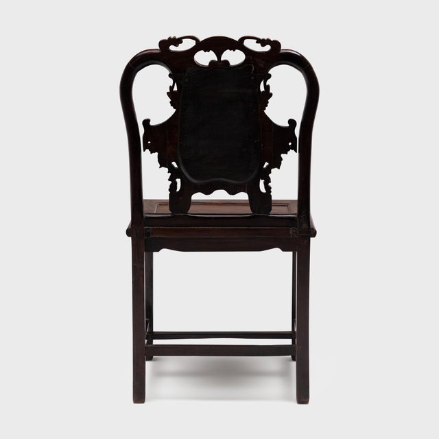 Shanghai Deco Marble Back Chair, C. 1930 For Sale - Image 4 of 8