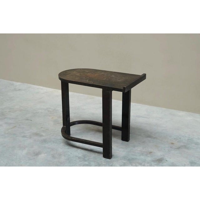 A beautifully restrained 1930s dutch rationalist side table of art deco nature. The netherlands, 1930s. This side or...