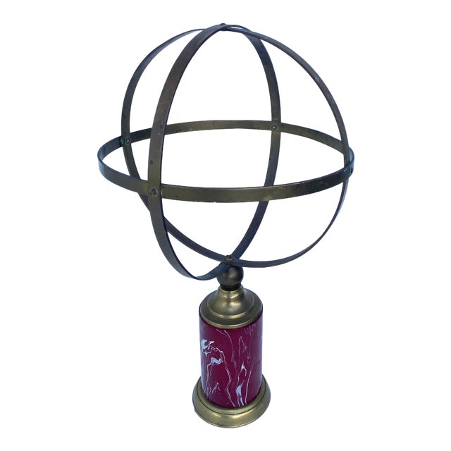 1970s Brass Armillary on Stand For Sale