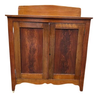 19th Century Solid Walnut Wall Cabinet. For Sale