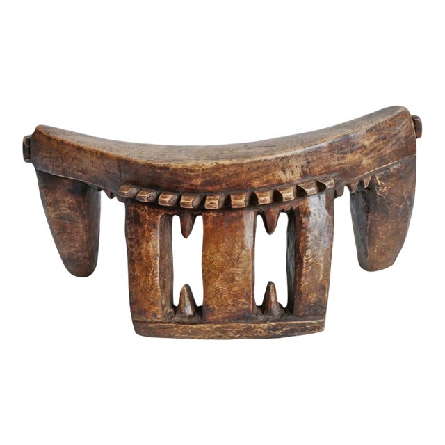 Vintage Mid 20th Century Dinka Wood Headrest For Sale