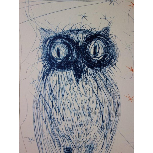 Salvador Dali, The Blue Owl, Signed Lithograph For Sale - Image 5 of 7