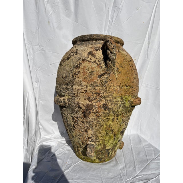 Large Earthenware Vessel or Jar With Handles For Sale - Image 4 of 8