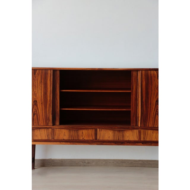 1960s Scandinavian Rosewood Highboard Design by E.W. Bach, 1960s For Sale - Image 5 of 18