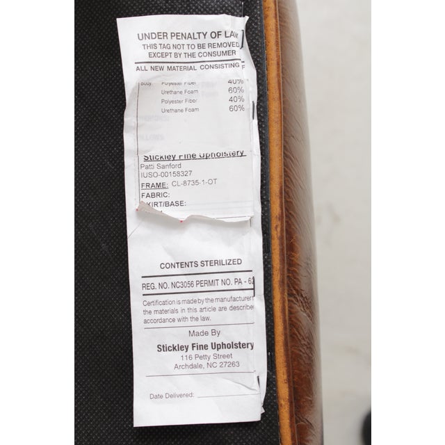 Stickley Tufted Back Leather Chair & Ottoman For Sale - Image 18 of 18