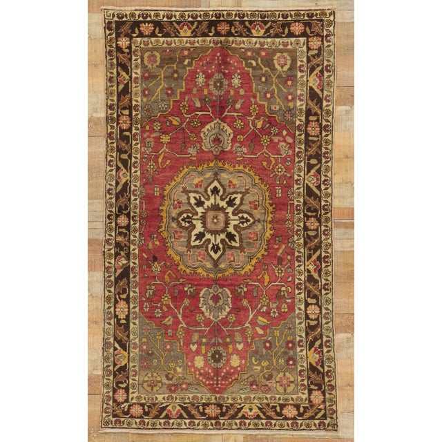 Vintage Turkish Oushak Rug - 03'11 X 07'01 For Sale - Image 9 of 10
