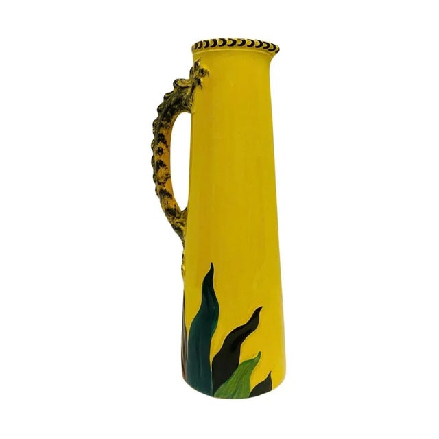 Antique Bishop England Art Deco Tapered Pitcher With Dragon Handle For Sale In Atlanta - Image 6 of 9