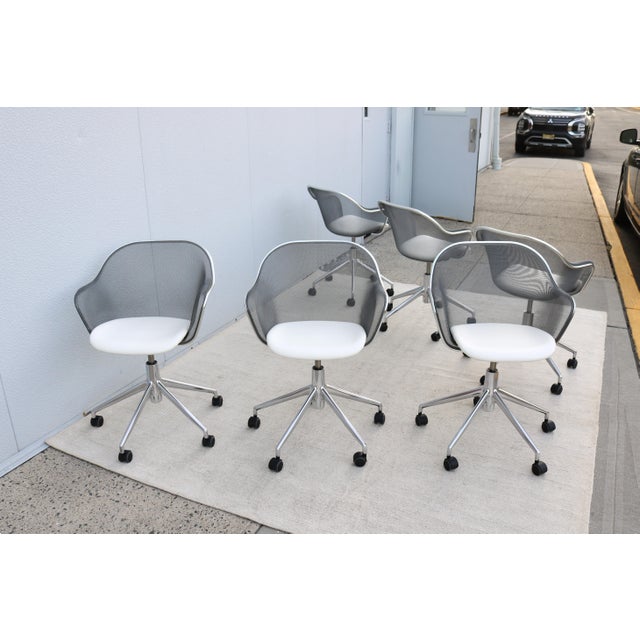 Italian Modern Antonio Citterio for B&b Italia Iuta White Swivel Desk Task Chair For Sale - Image 12 of 18