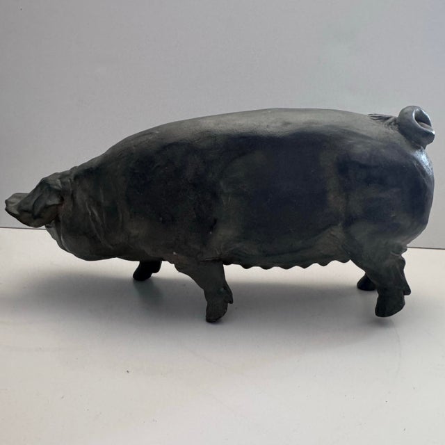Vintage House Parts Inc Pot Belly Pigs Resin Farmhouse Decor Sculptures For Sale In New York - Image 6 of 11
