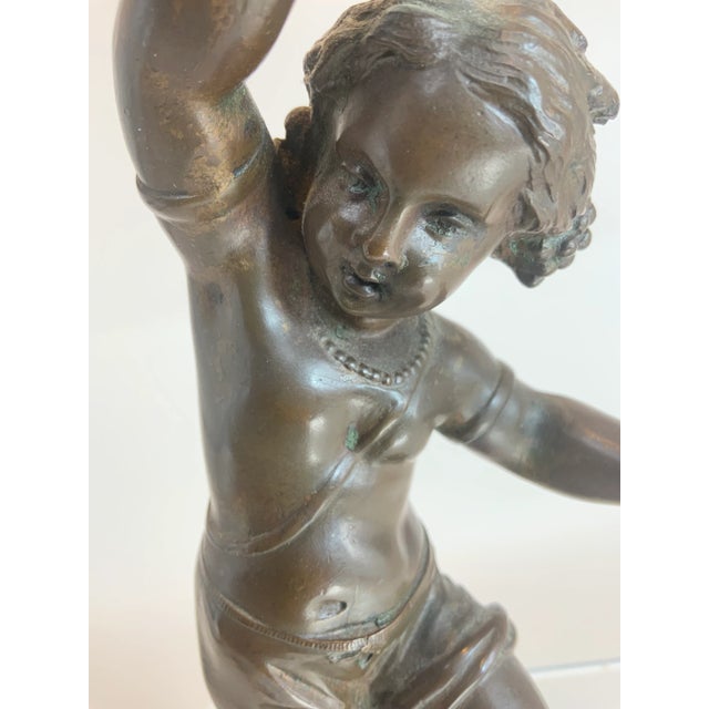 Bronze “Girl Dancing With Castanets”. 19th Century French Bronze For Sale - Image 8 of 13