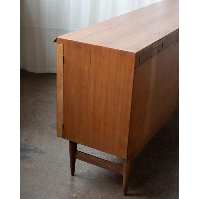 1950s Butternut Diamond-Front Sideboard by Salvatore Bevelacque, Attributed For Sale - Image 10 of 15
