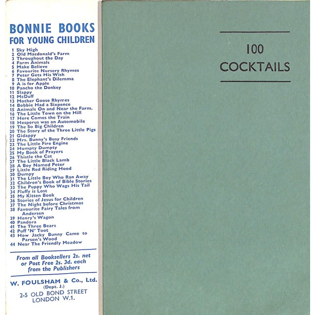 "Bernard" [96] pp. W Foulsham & Co. Ltd. 1958 6 1/4" x 4 1/8" An ideal cocktail guide for every home, and for party...