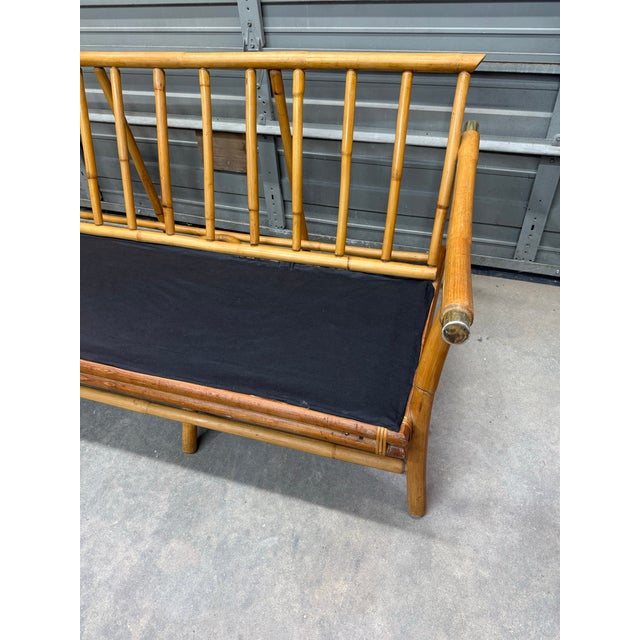 Bamboo Rattan Mid-Century Sofa For Sale In Raleigh - Image 6 of 12