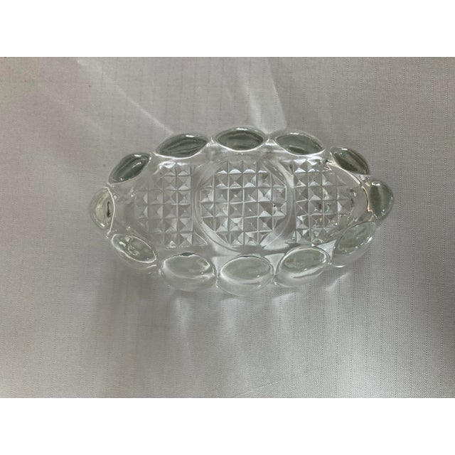 Midcentury Princess House Clear Glass Spoons, Forks Holders S/2 For Sale - Image 4 of 5