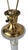 Metal Brass and Glass Column Buffet Table Lamps - A Pair For Sale - Image 7 of 10