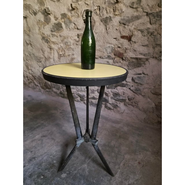 French Art Deco Rex Bistro Table with Bakelite Top, 1930 For Sale - Image 12 of 18