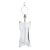 1970s Tall Herbert Ritts Astrolite Clear Lucite "Tri Fin" Table Lamp For Sale