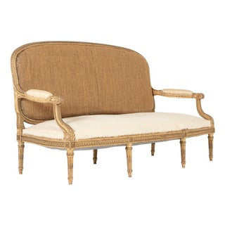 Large 19th Century French Giltwood Sofa For Sale