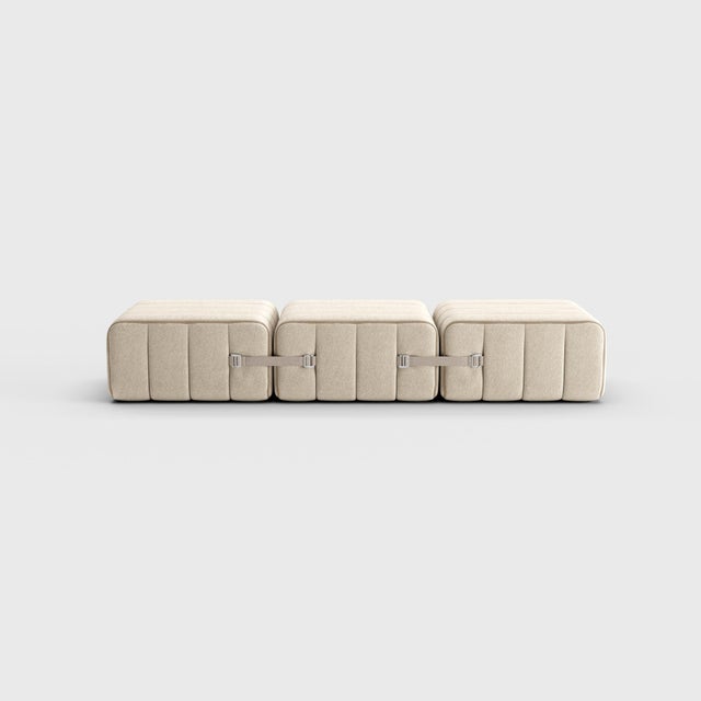 Contemporary One-Seater Modular Sofa in Jet Fabric by Ambivalenz, Set of 3 For Sale - Image 3 of 15