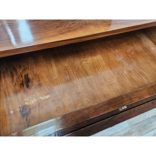 Art Deco Walnut Burl Sideboard with Mirror, 1940 For Sale - Image 13 of 18