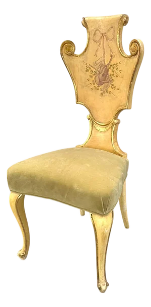 Venetian Rococo Style Painted and Gilded Side Chair
