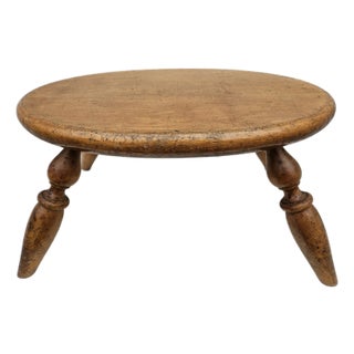 Large Oval Milking Stool With Curved Rounded Edge For Sale