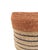 Contemporary Handwoven Indian Seagrass Basket in Terracotta, Natural & Indigo Accents For Sale - Image 3 of 7