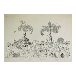 1973 Jeff Goodwin Discovery of the Canary Islands Etching