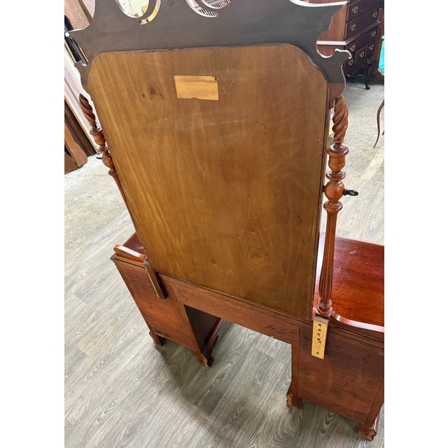 Vintage Thomasville Mahogany Vanity Dressing Table With Mirror For Sale - Image 18 of 18