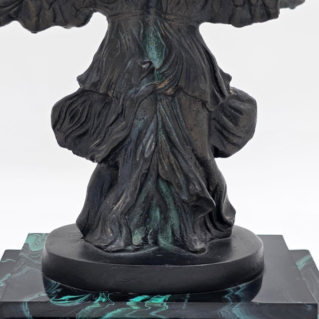 Black 1960s Salvador Dalí Two Nikes Resin Sculpture on Marble Base For Sale - Image 8 of 11